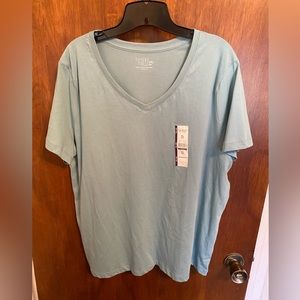 Ladies new with tags short sleeve tee size XXL by Time and Tru 100% Pima cotton